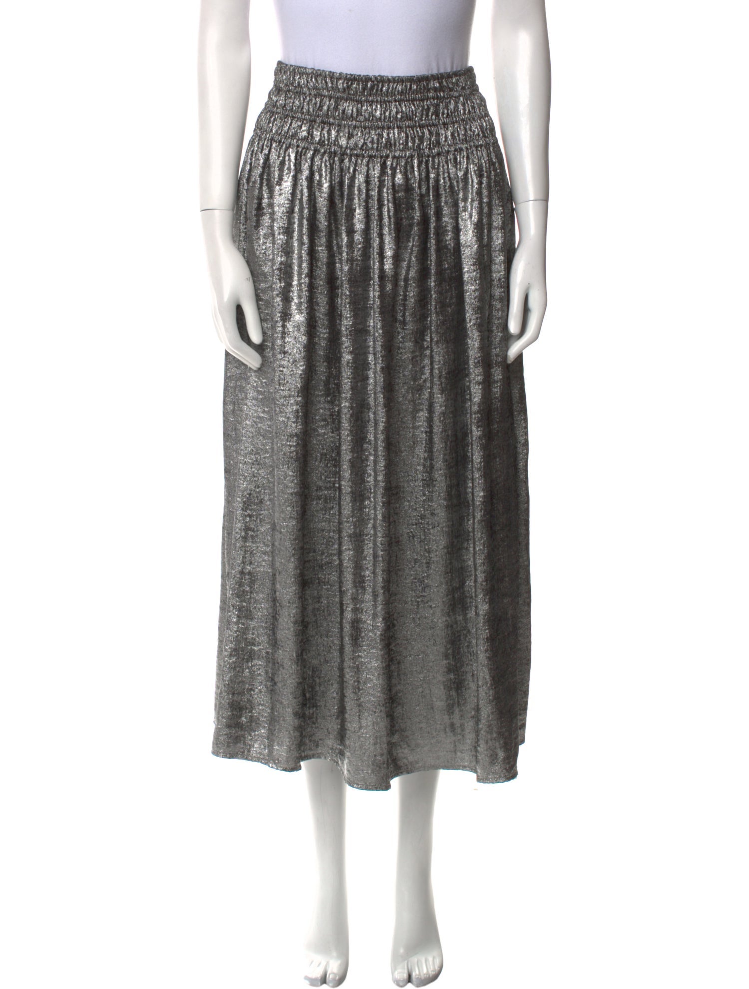 The Great Pleated Accents Midi Length Skirt