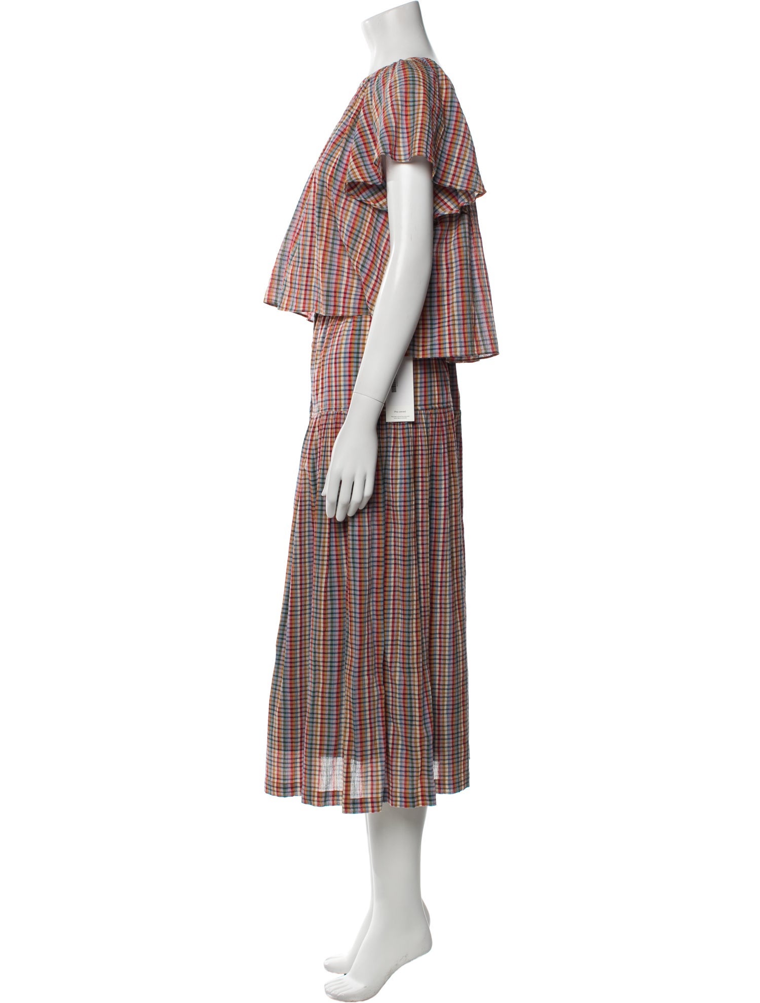 The Great Striped Ruffle Embellishment Skirt Set