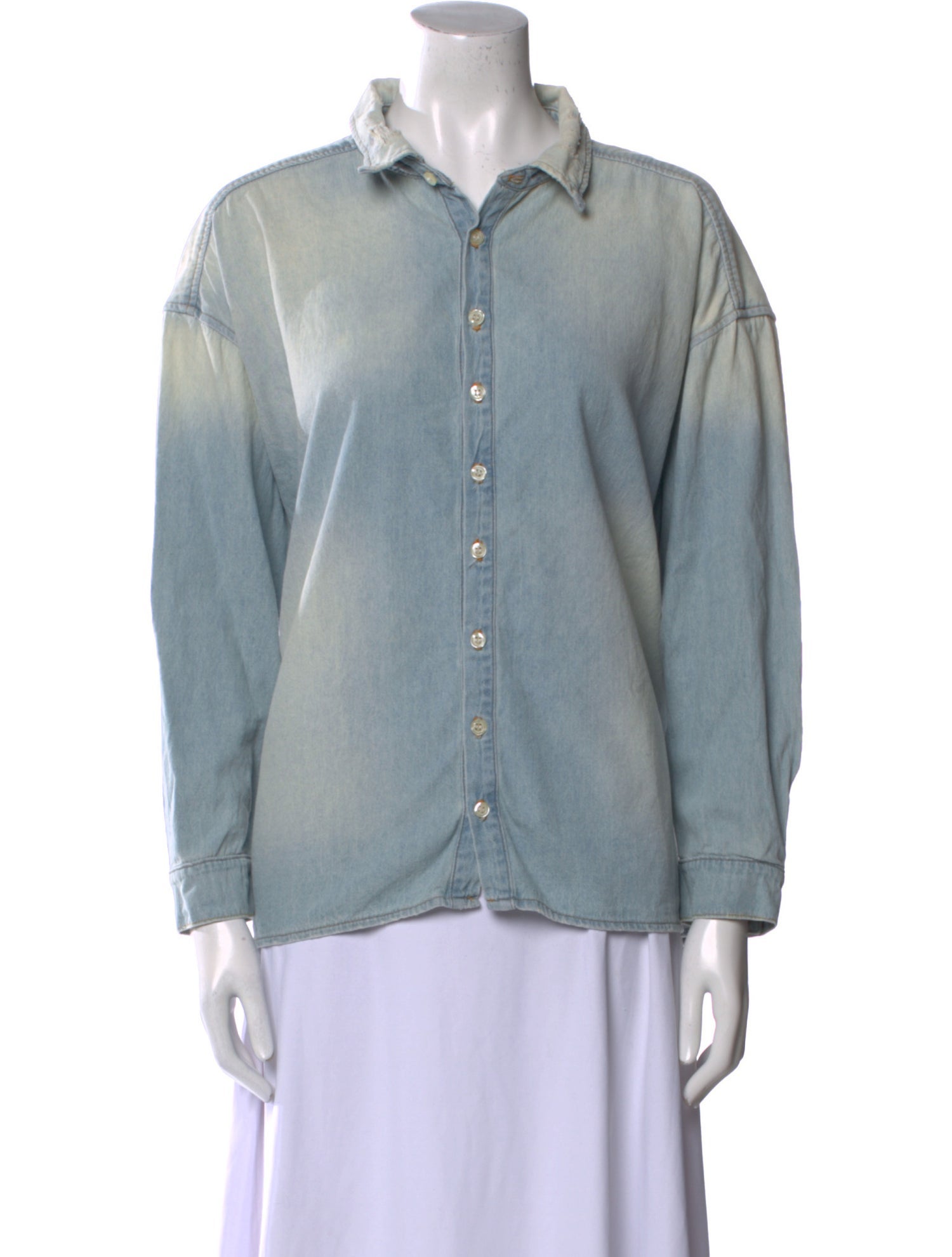 The Great Long Sleeve Button-Up Top