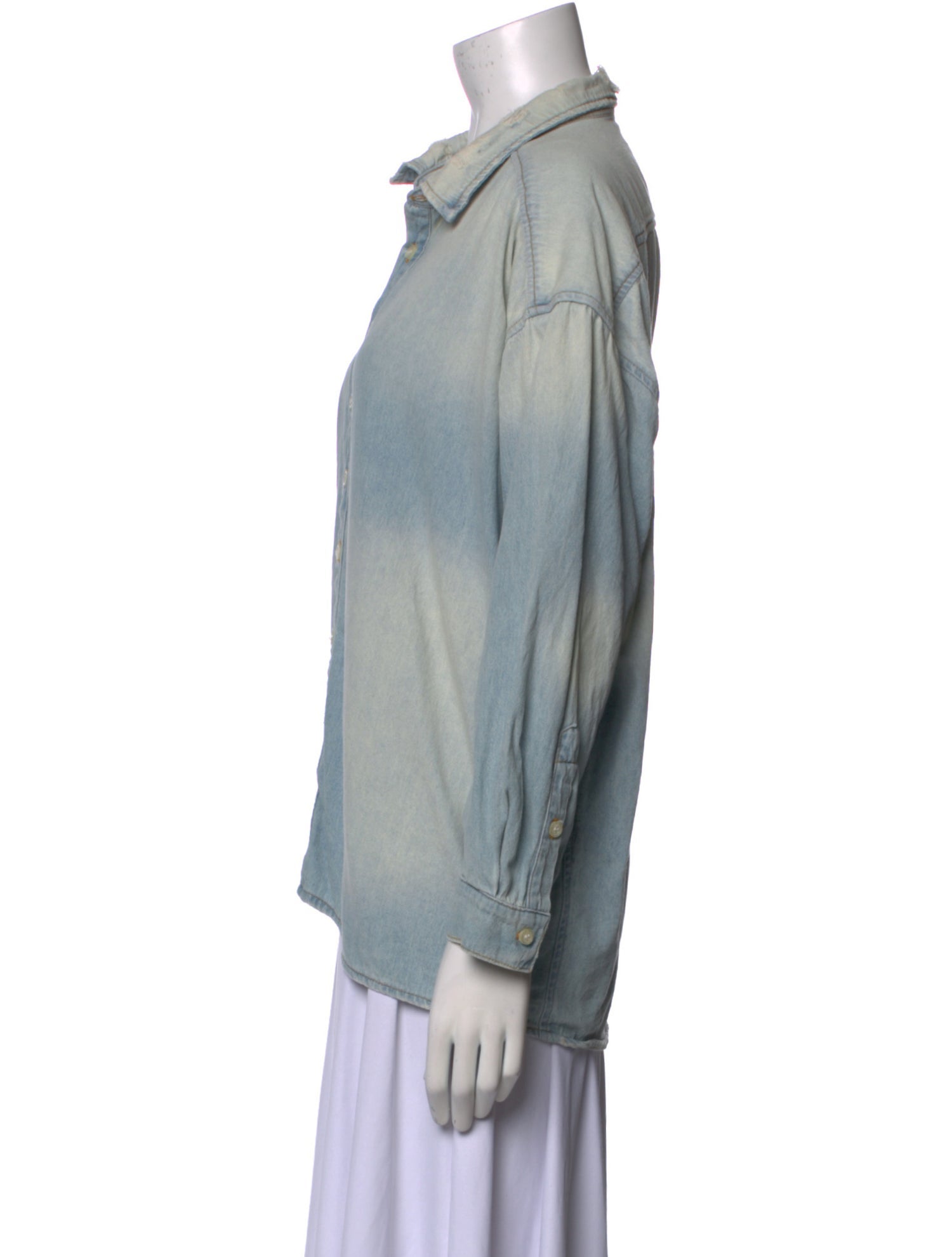 The Great Long Sleeve Button-Up Top