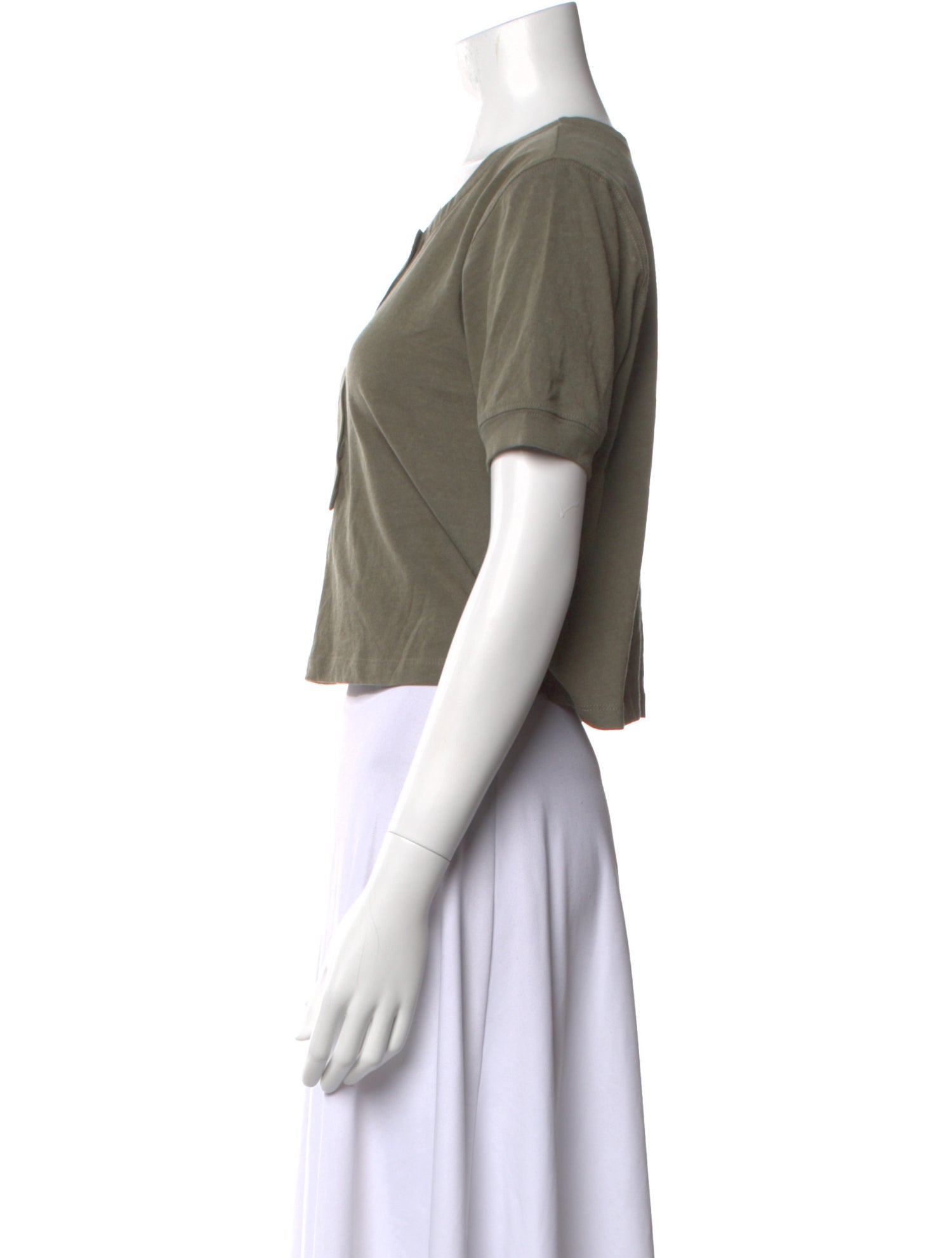 The Great Scoop Neck Short Sleeve Crop Top