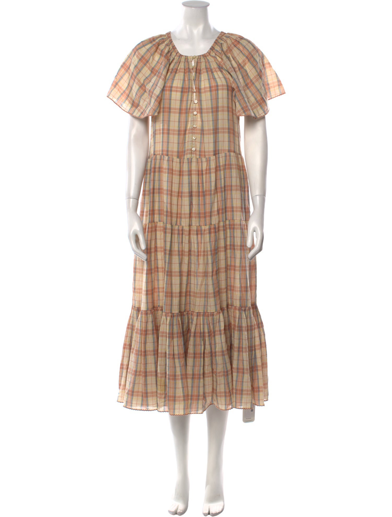The Great Plaid Print Midi Length Dress