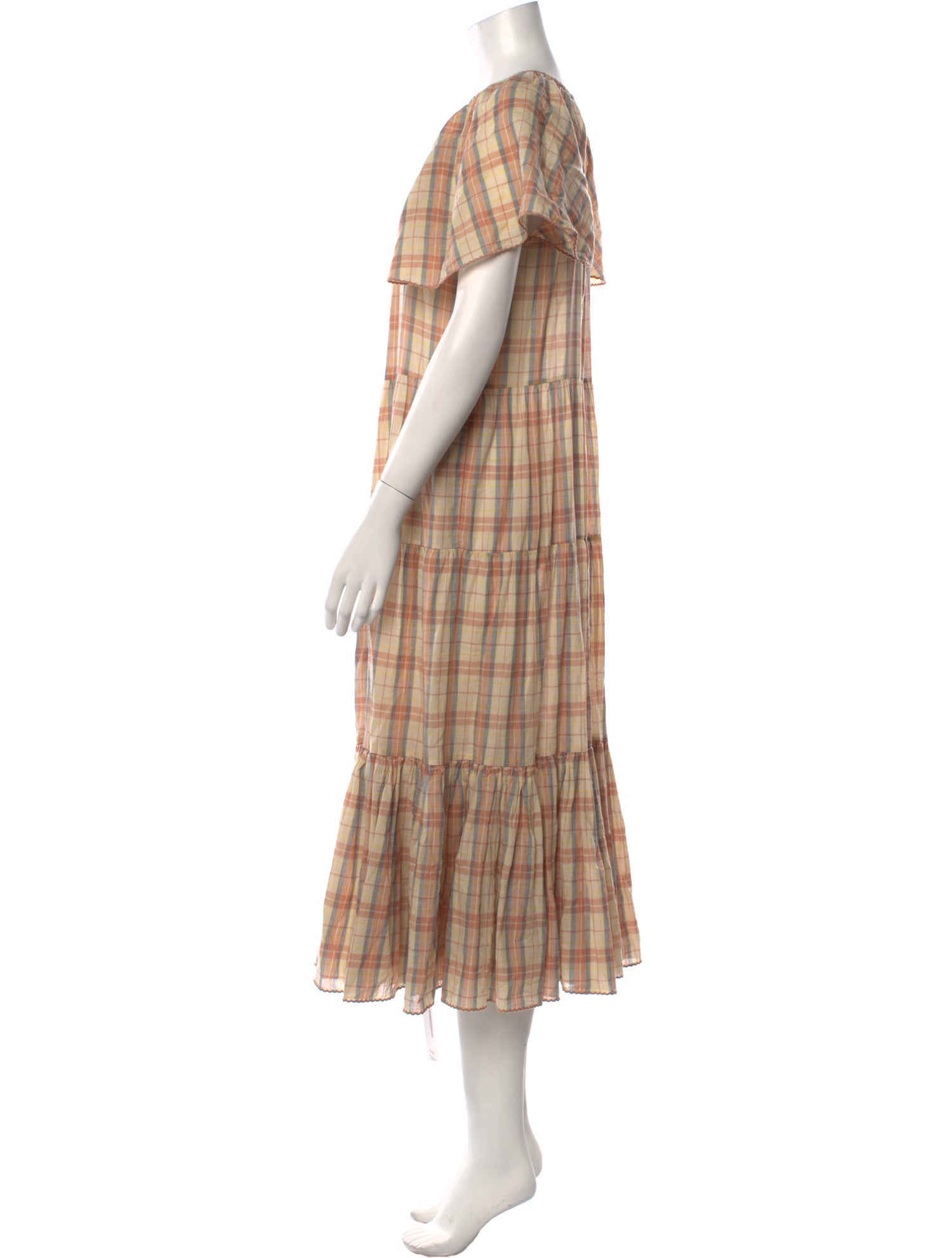 The Great Plaid Print Midi Length Dress