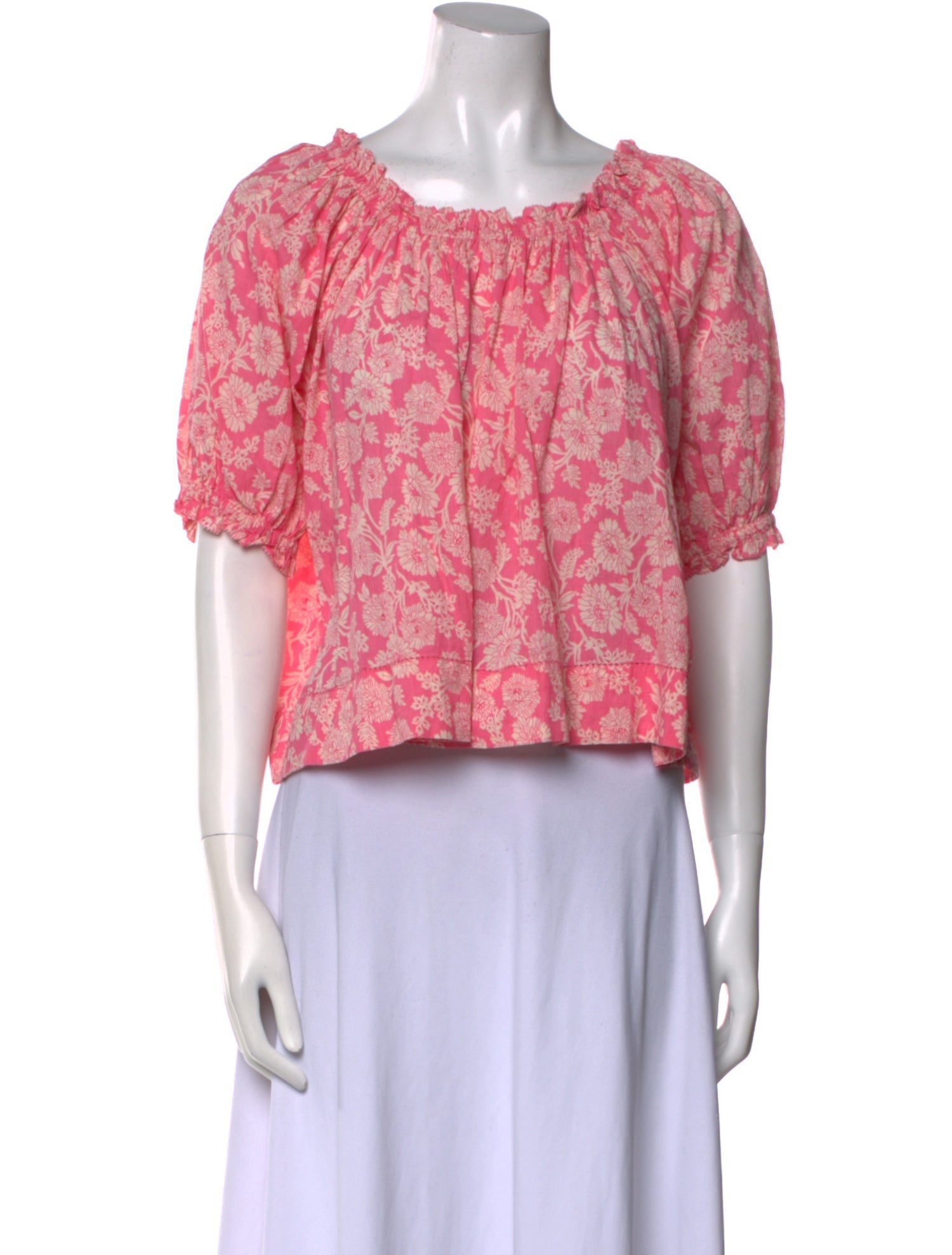 The Great Floral Print Square Neckline Crop Top