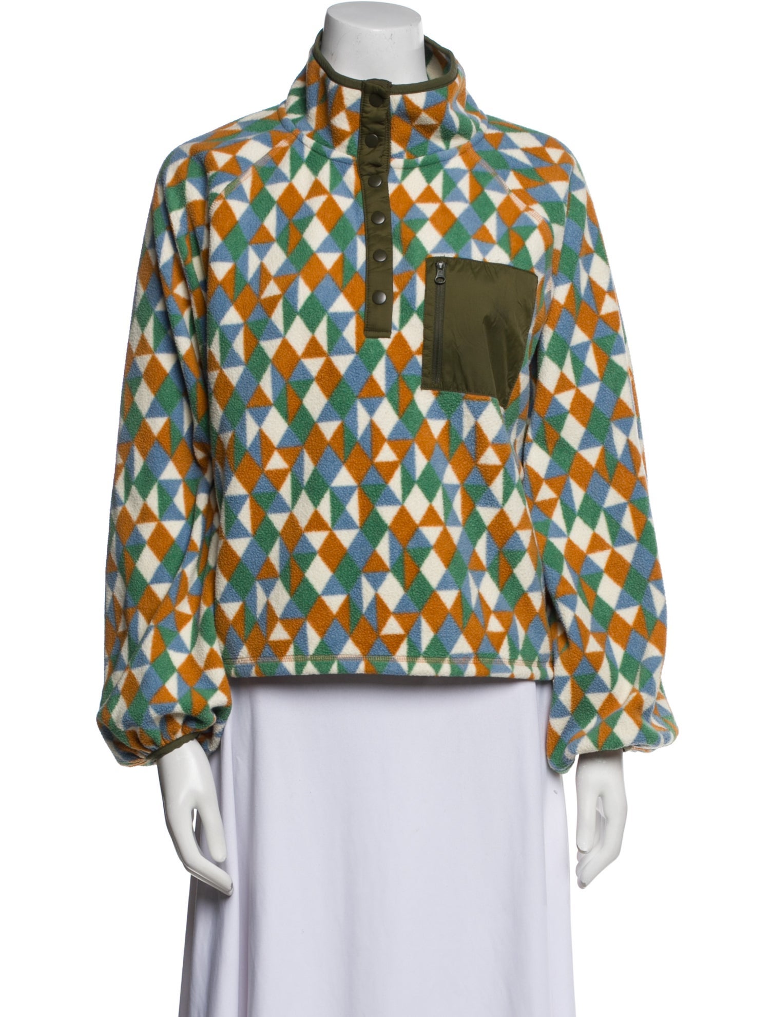 The Great Printed Mock Neck Sweater