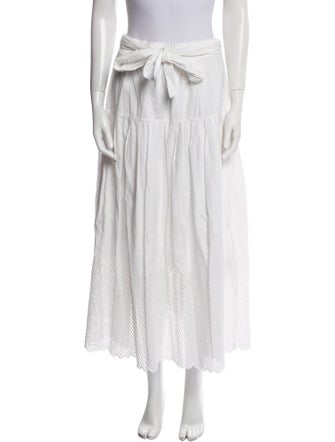 The Great Eyelet Trim Midi Length Skirt