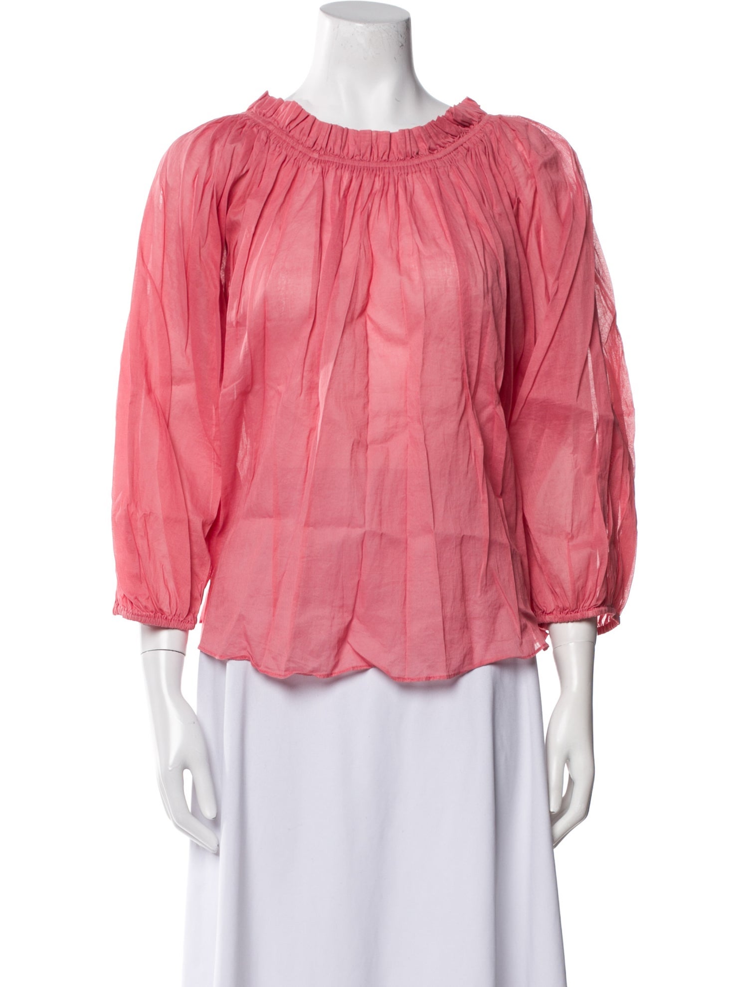 The Great Scoop Neck Three-Quarter Sleeve Blouse