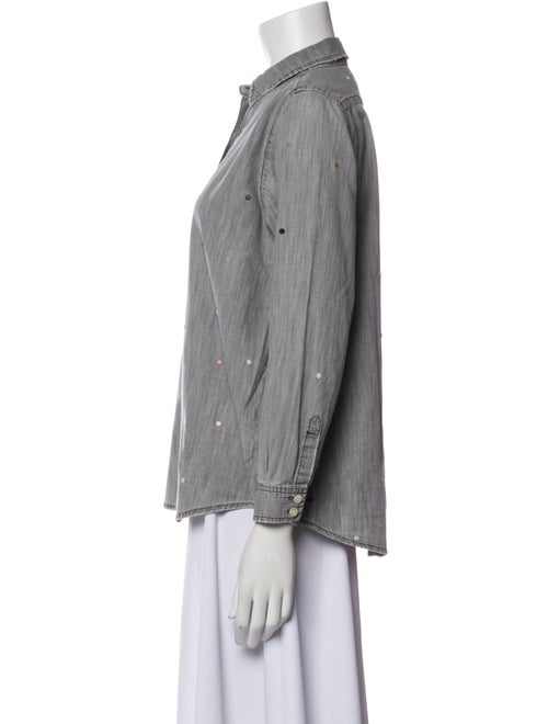 The Great Three-Quarter Sleeve Button-Up Top