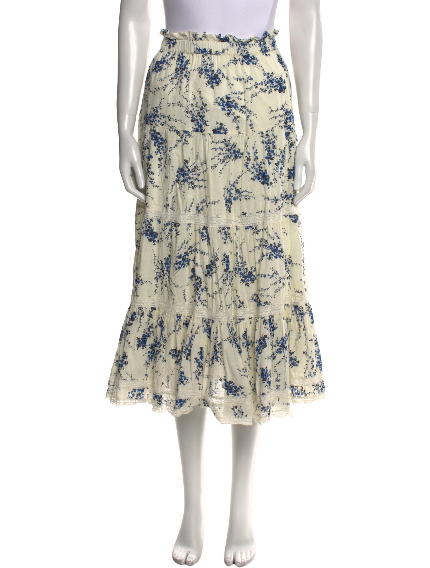 The Great Floral Print Midi Length Skirt