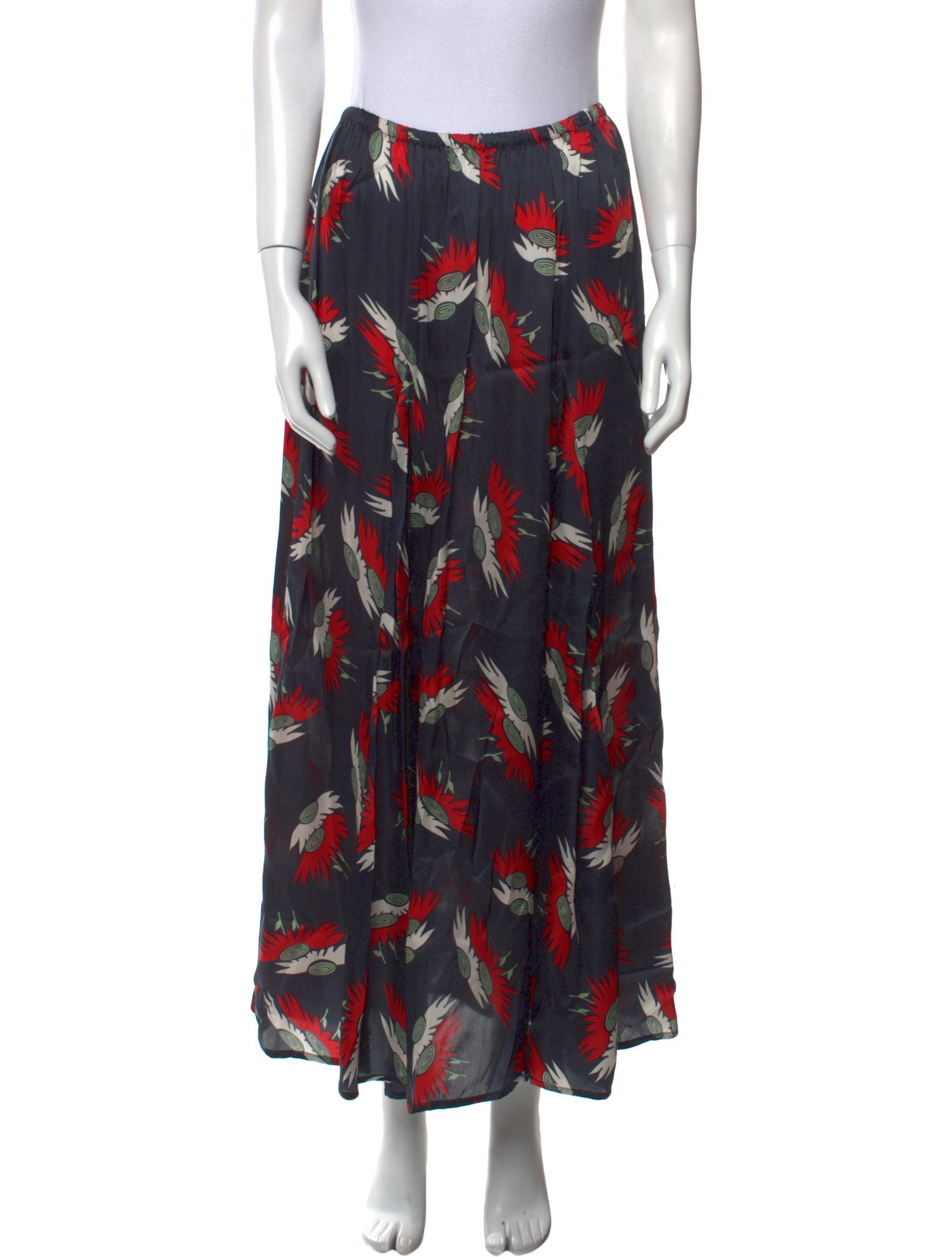 The Great Floral Print Midi Length Skirt