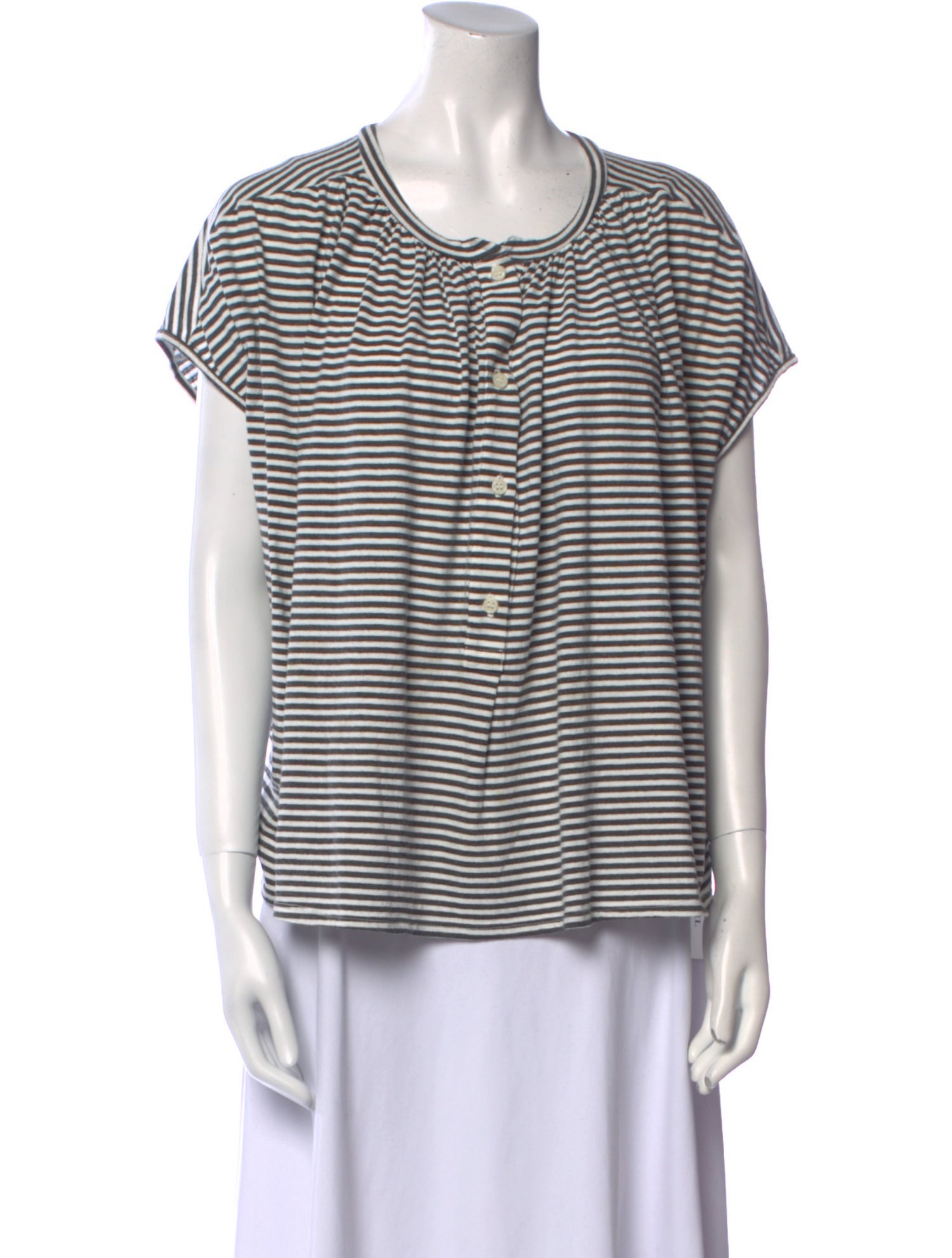 The Great Striped Scoop Neck T-Shirt