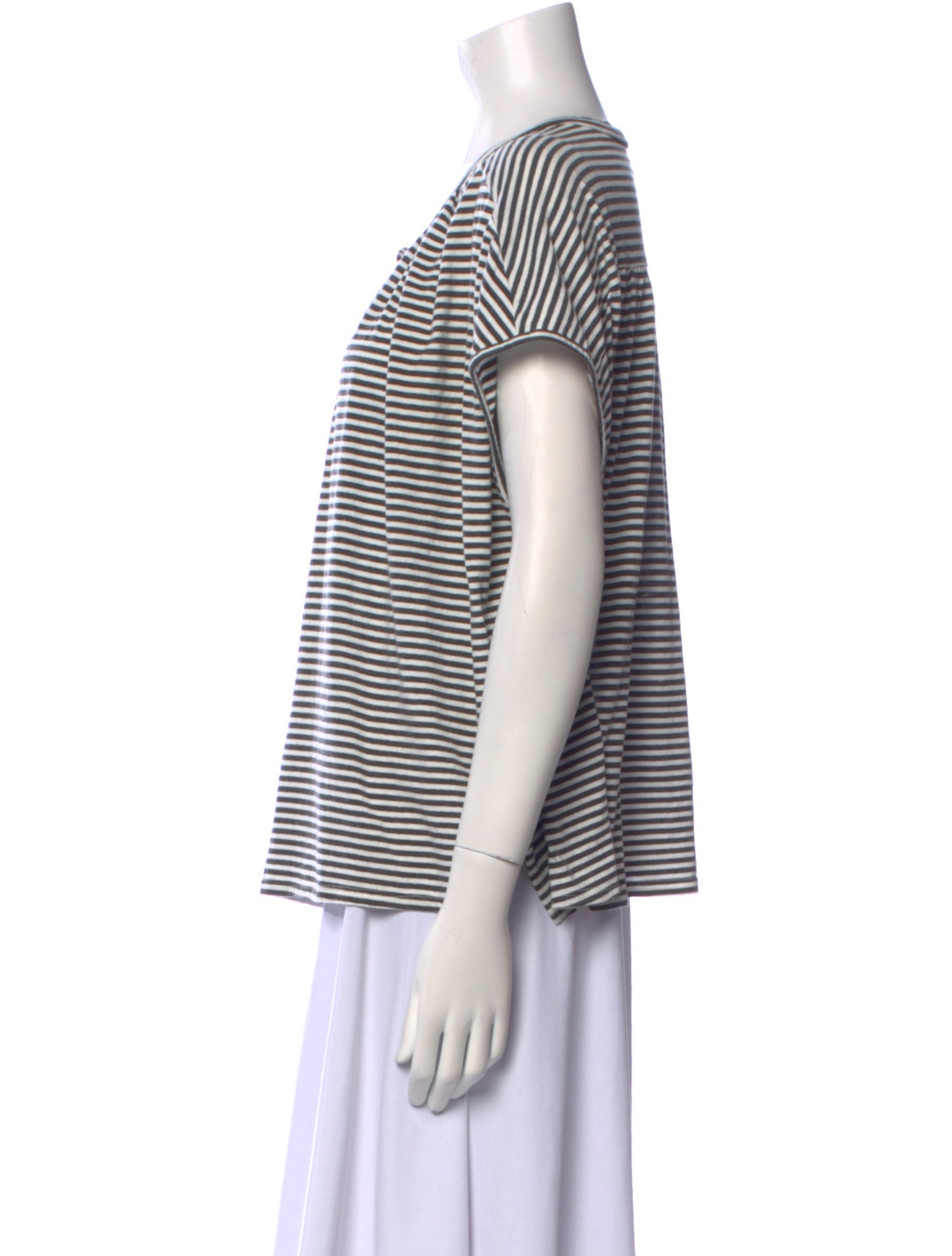 The Great Striped Scoop Neck T-Shirt