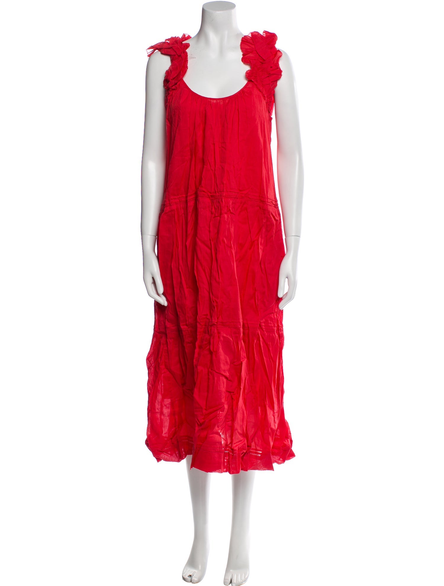 The Great Scoop Neck Midi Length Dress w/ Tags