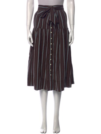 The Great Striped Midi Length Skirt