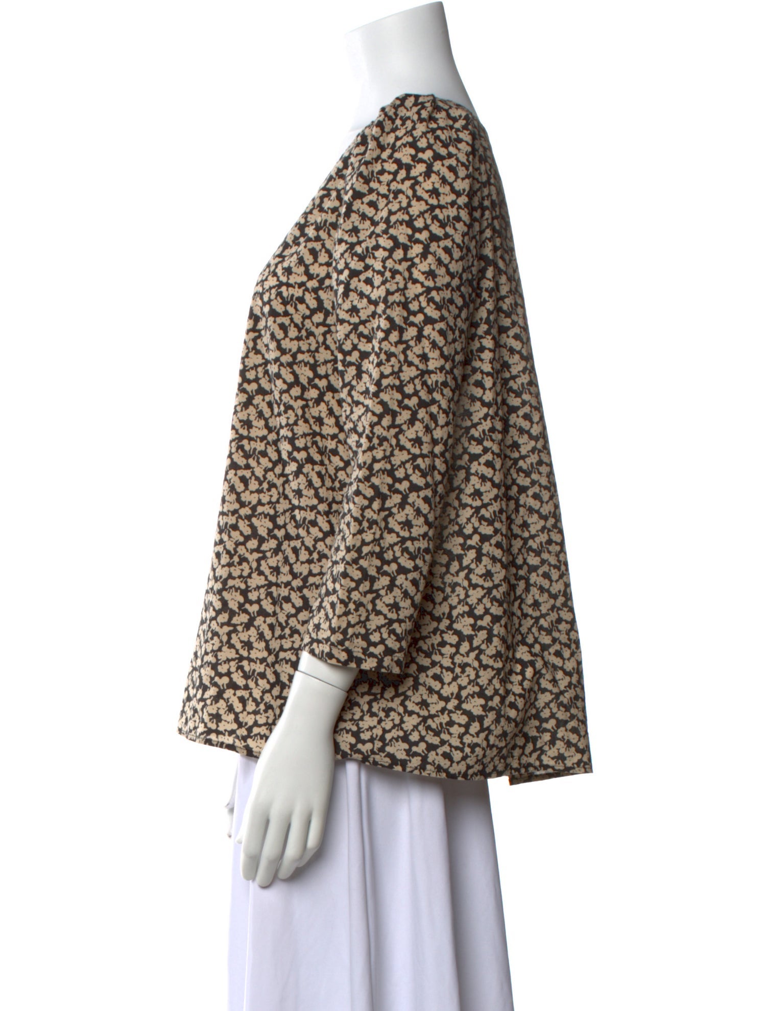 The Great Animal Print Scoop Neck Blouse