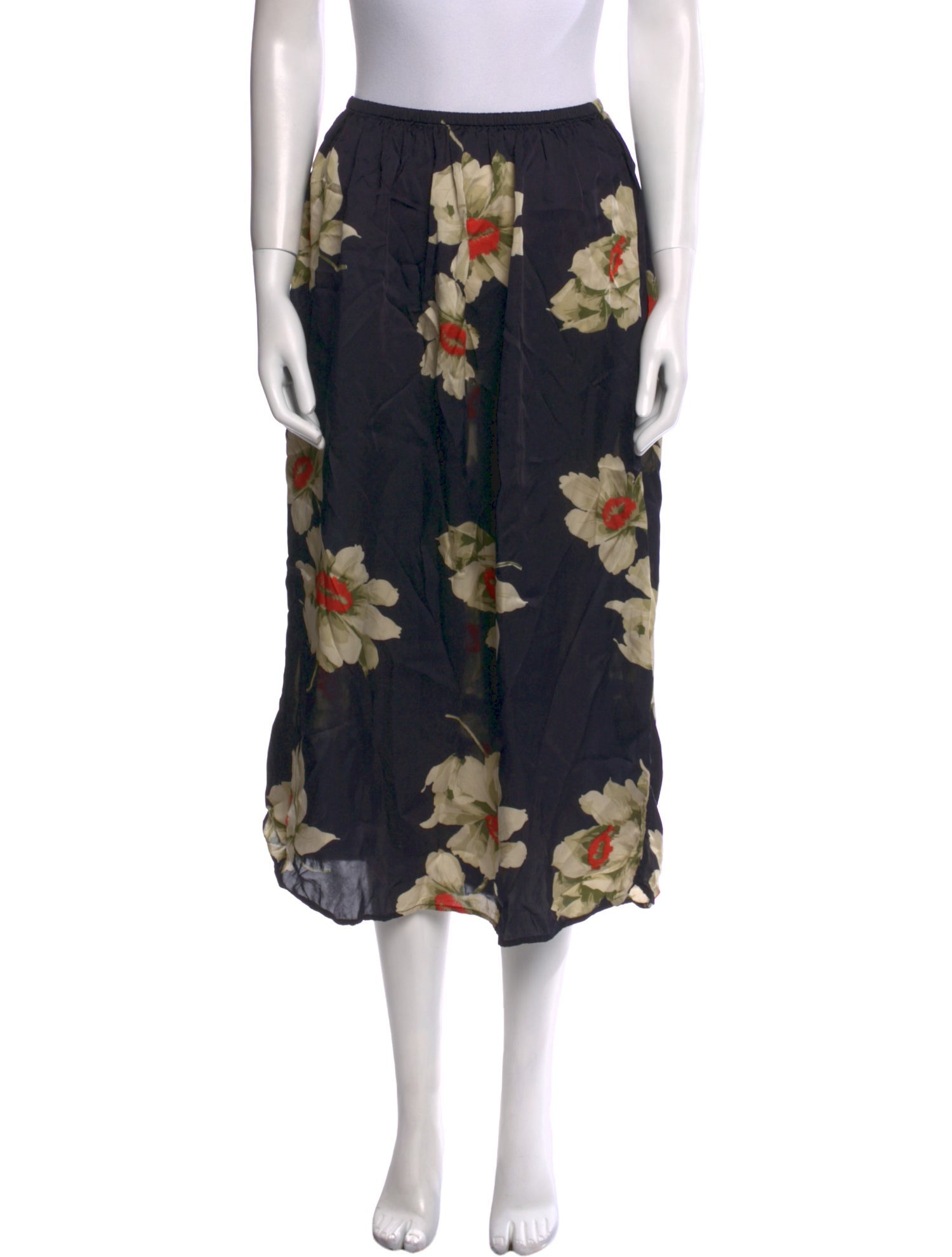 The Great Floral Print Midi Length Skirt