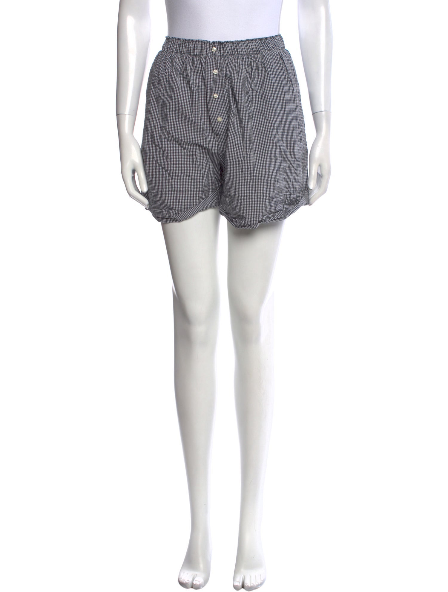 The Great Plaid Print Mini Shorts