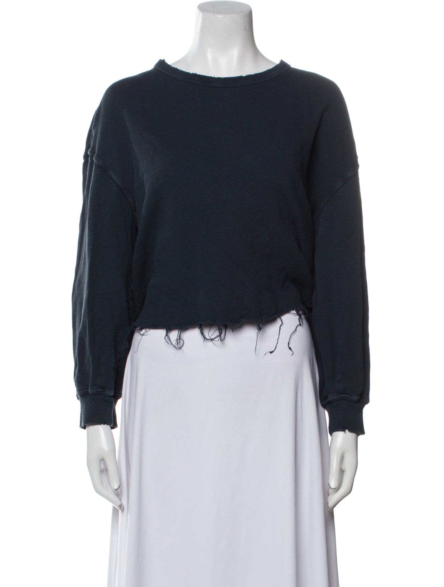 The Great Bateau Neckline Long Sleeve Crop Top