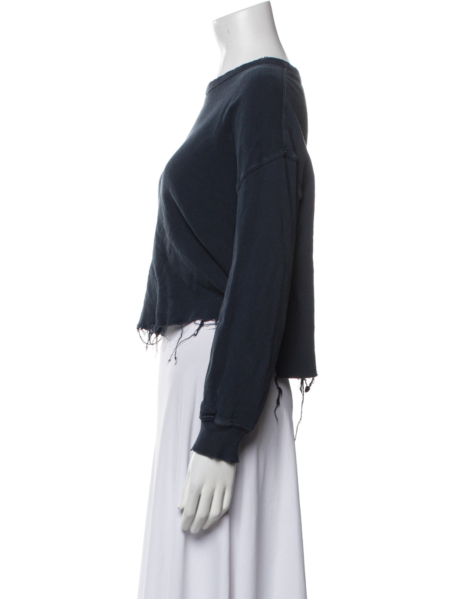 The Great Bateau Neckline Long Sleeve Crop Top