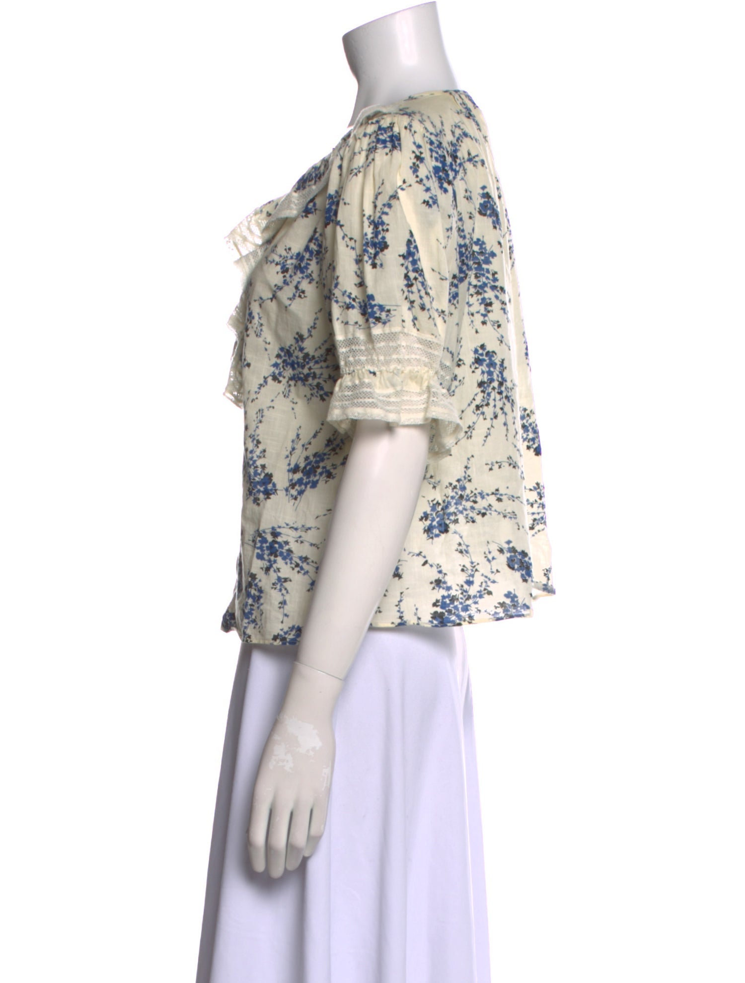 The Great Floral Print Cowl Neck T-Shirt
