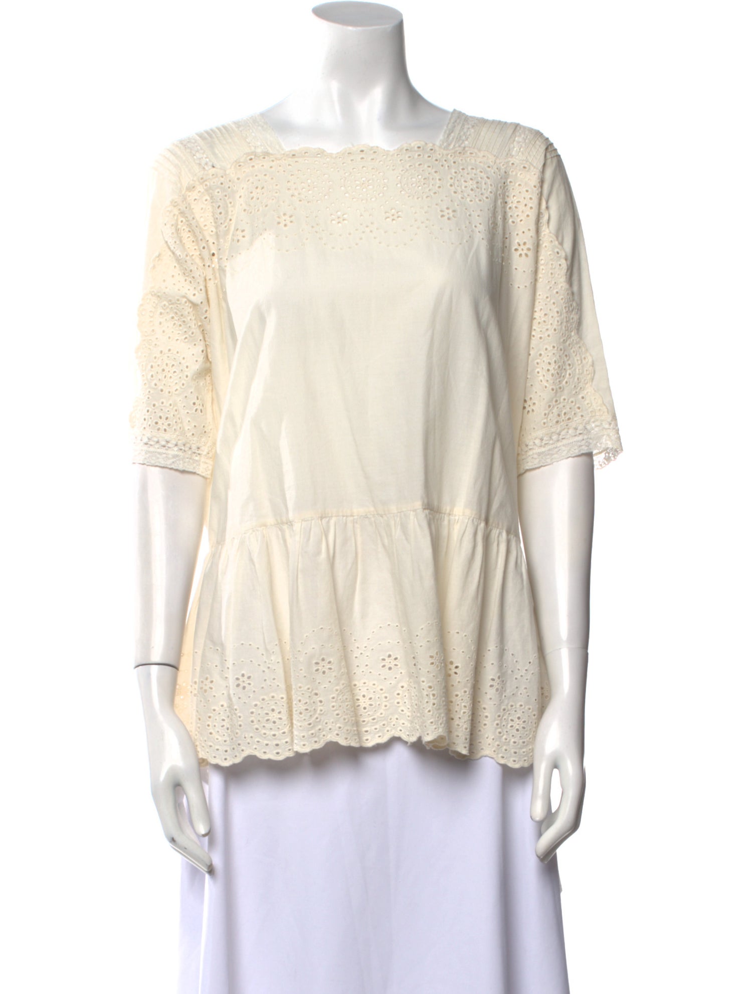 The Great Bateau Neckline Three-Quarter Sleeve Blouse