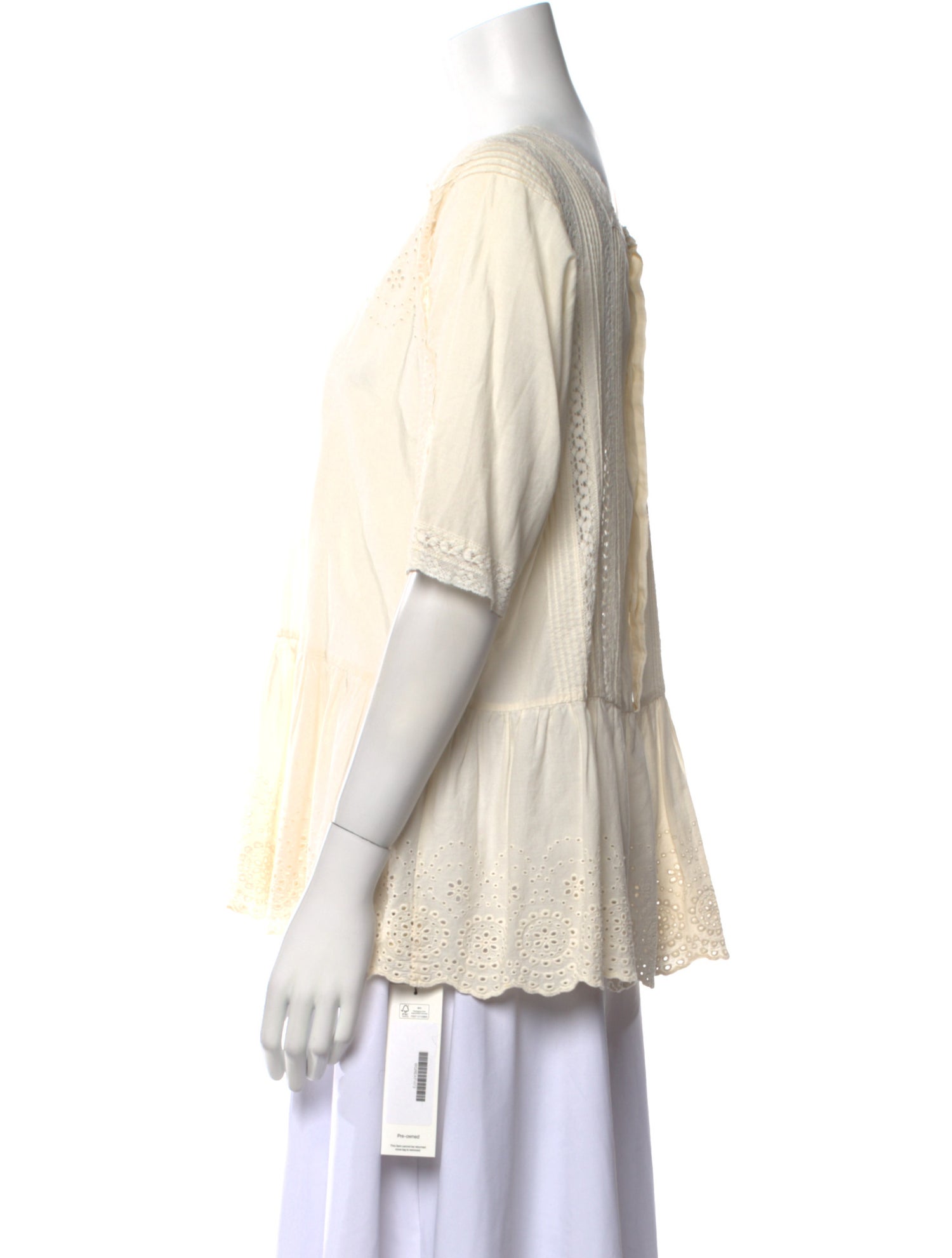 The Great Bateau Neckline Three-Quarter Sleeve Blouse