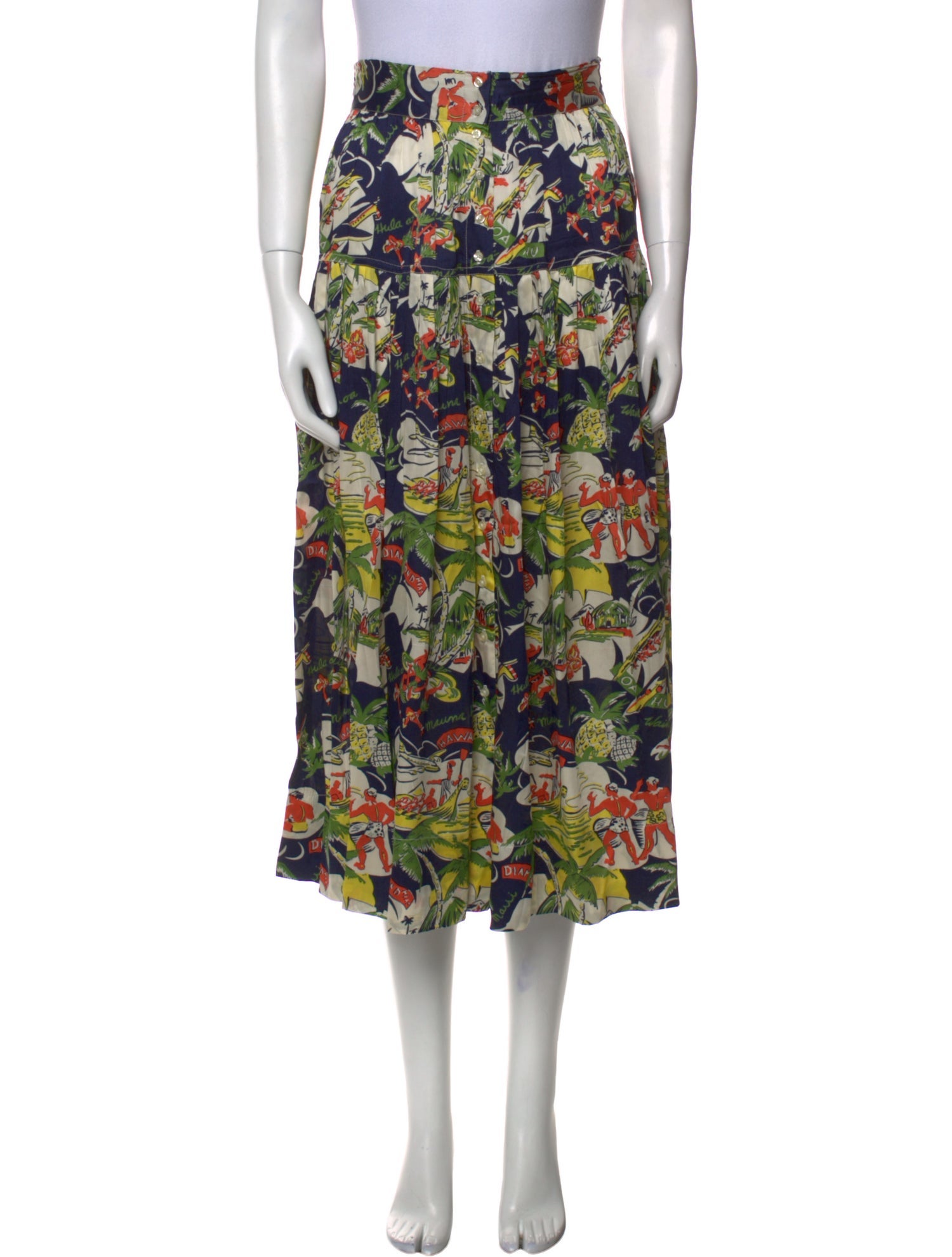 The Great Floral Print Midi Length Skirt