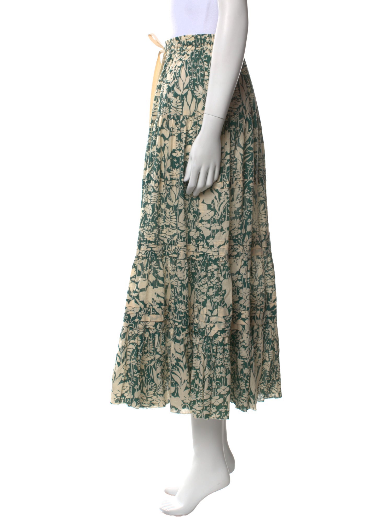 The Great Printed Midi Length Skirt