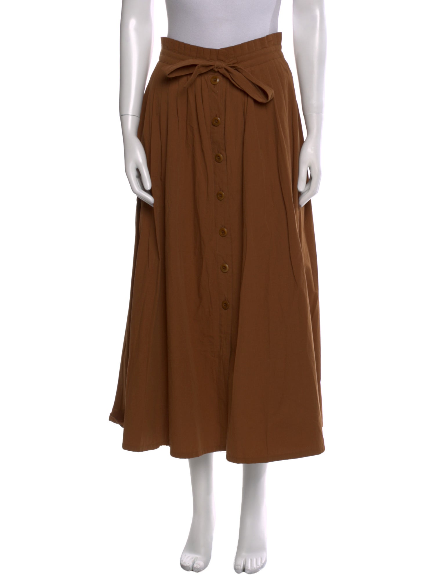 The Great Pleated Accents Midi Length Skirt