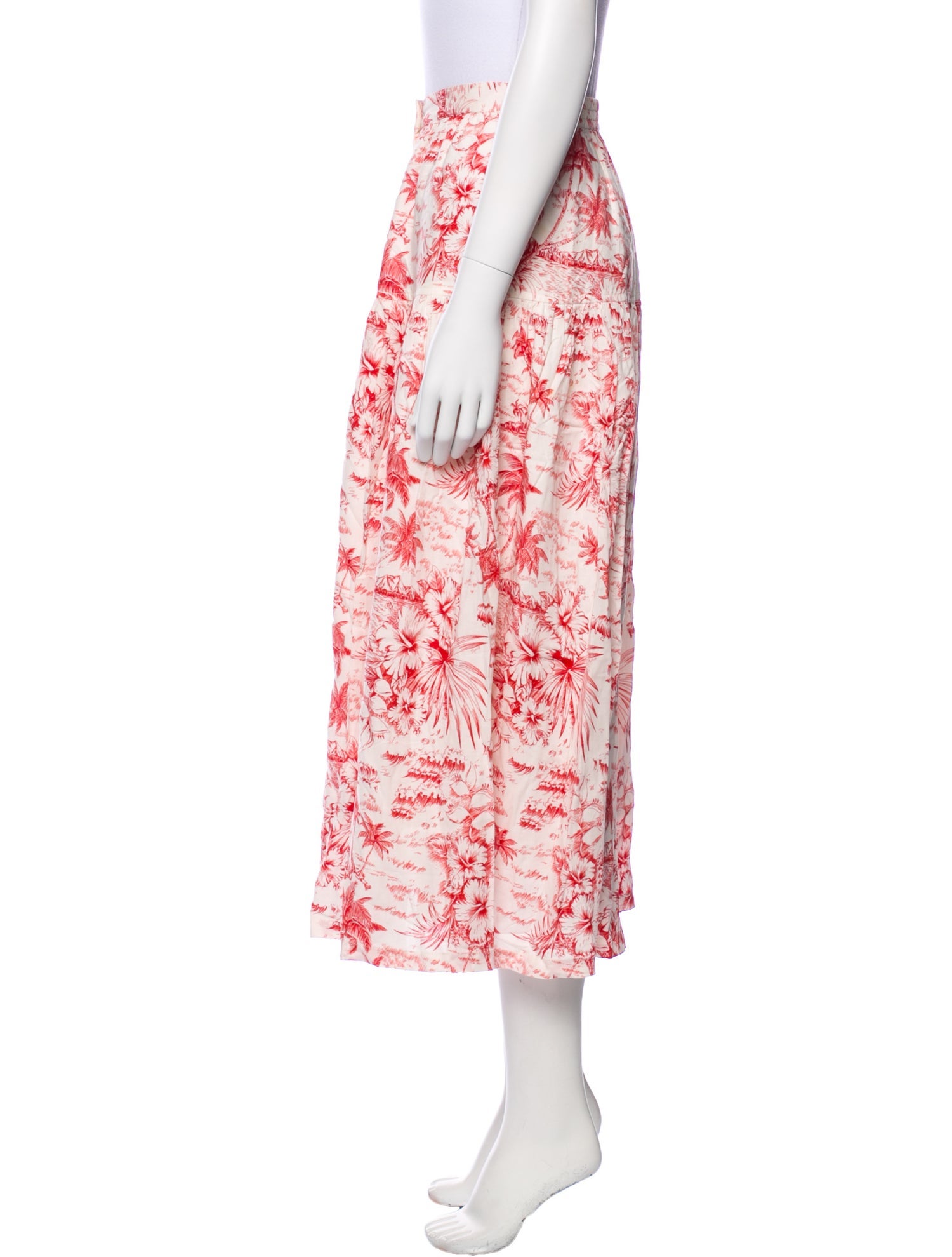 The Great Floral Print Midi Length Skirt