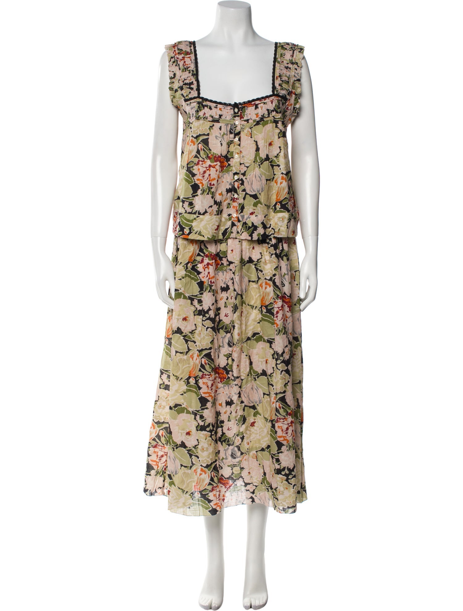 The Great Printed Ruffle Embellishment Skirt Set w/ Tags