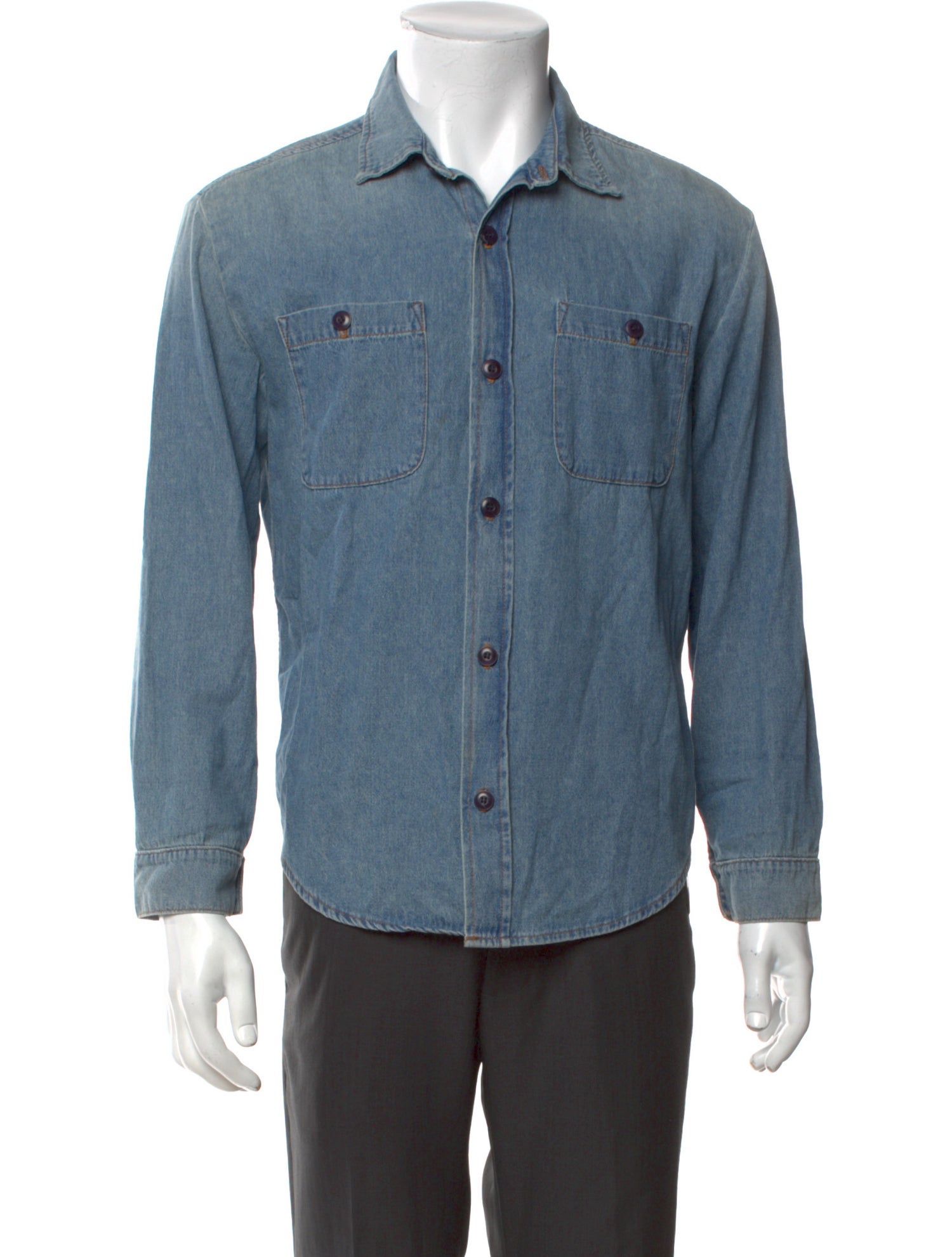 The Great Long Sleeve Denim Shirt