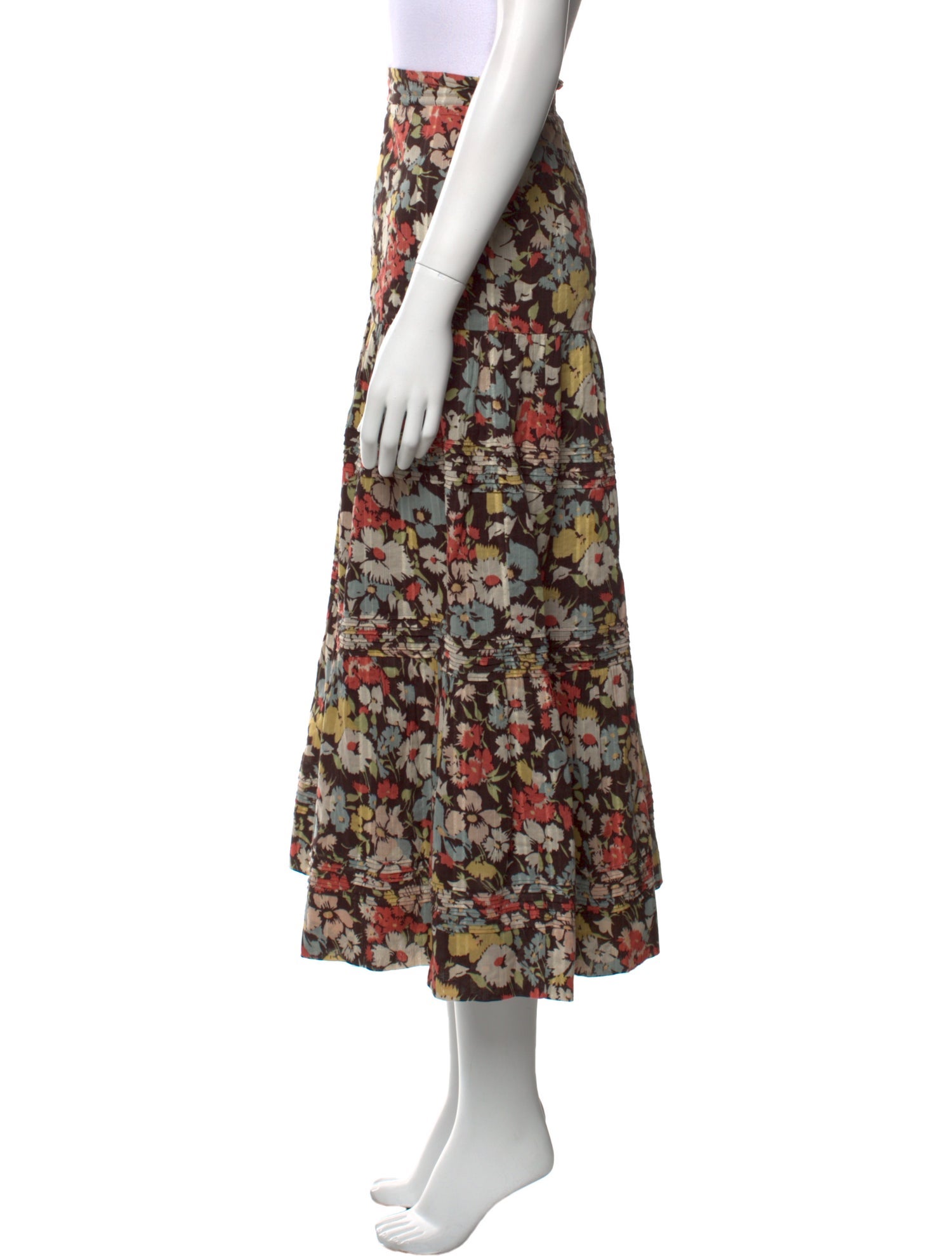 The Great Floral Print Midi Length Skirt