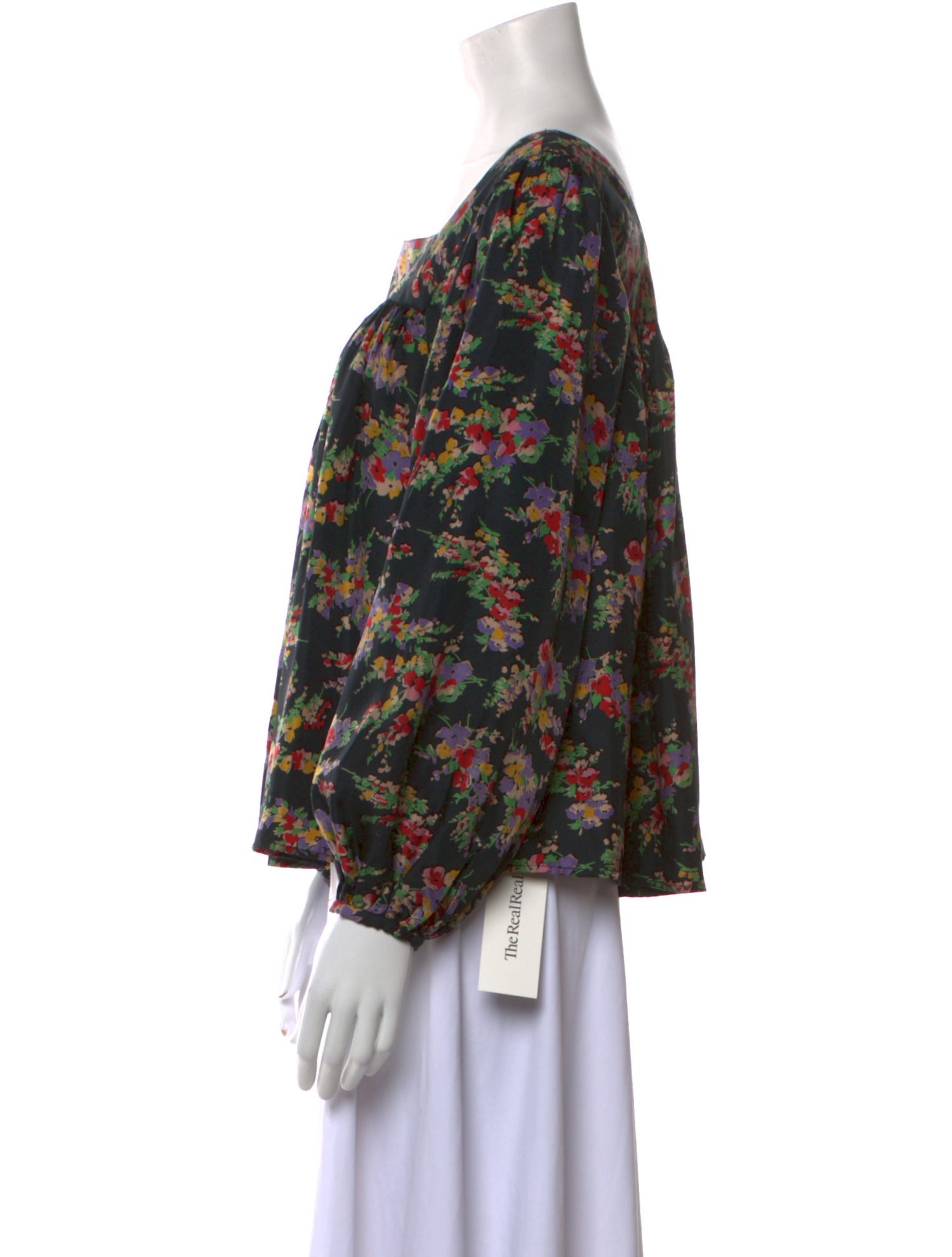 The Great Silk Floral Print Blouse