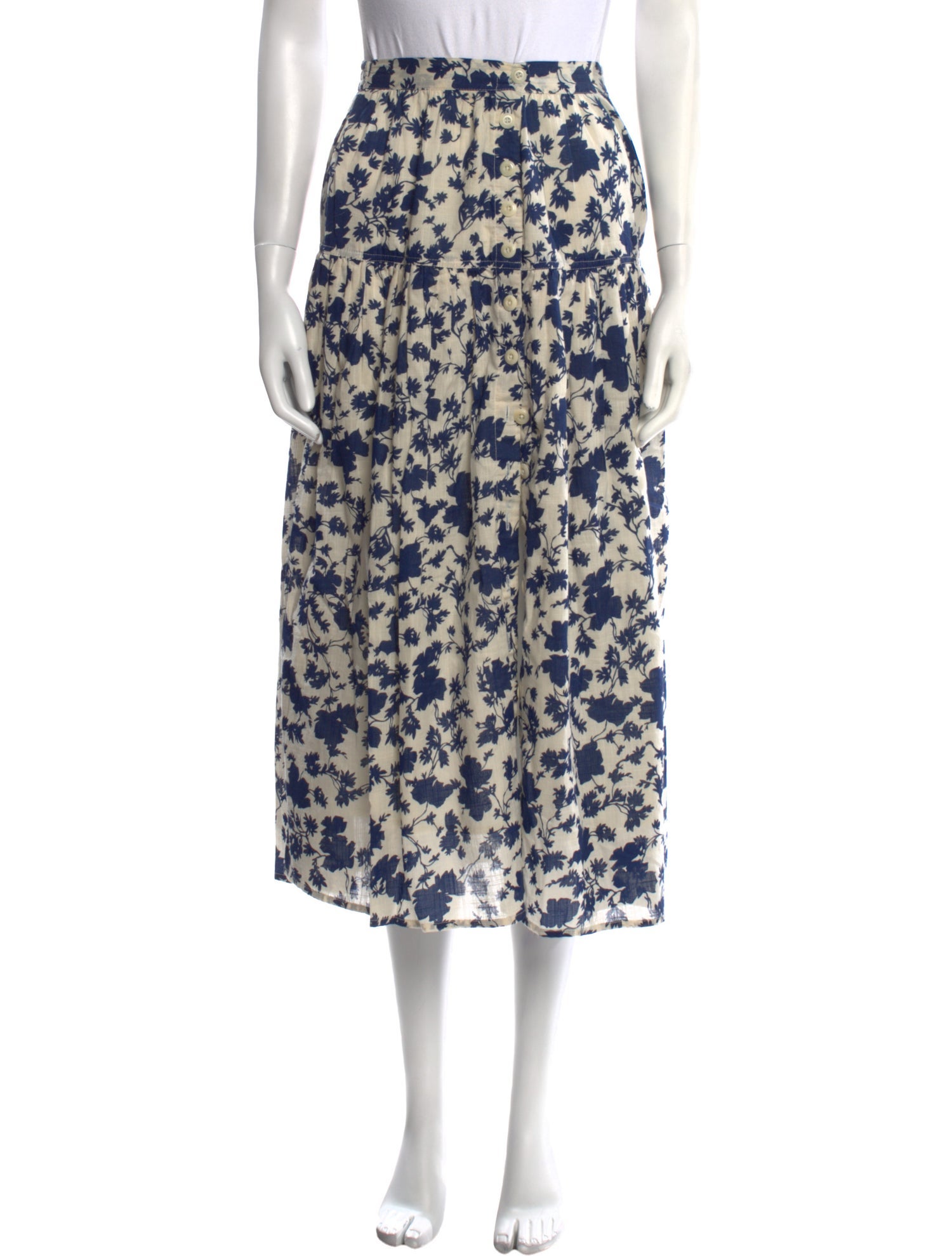 The Great Printed Midi Length Skirt