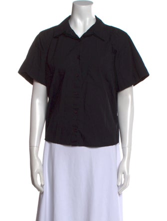 The Great Short Sleeve Button-Up Top