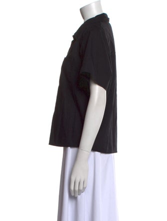 The Great Short Sleeve Button-Up Top