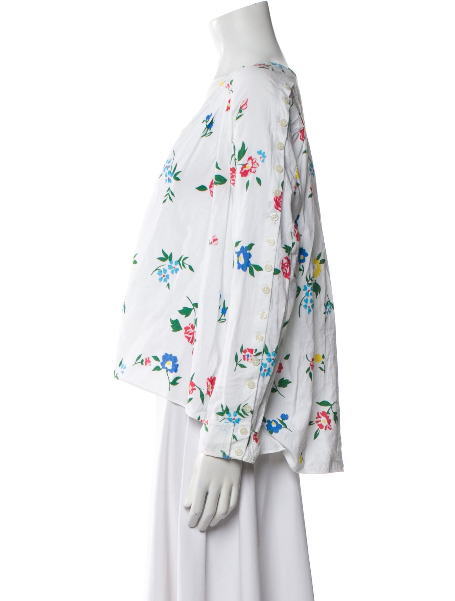 The Great Printed V-Neck Blouse