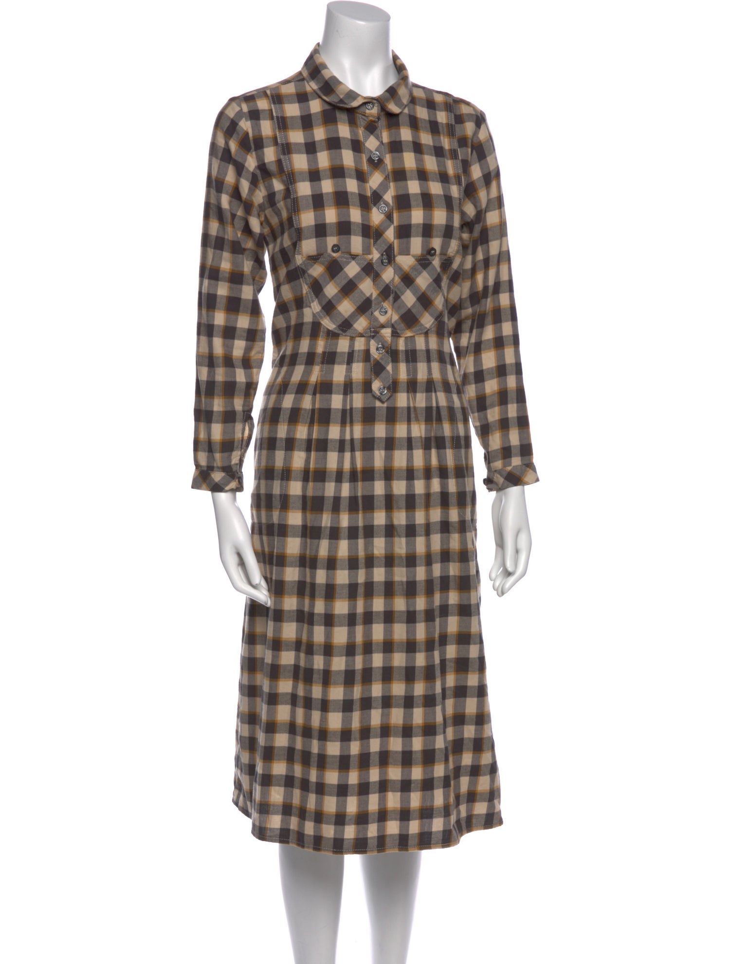 The Great Plaid Print Midi Length Dress
