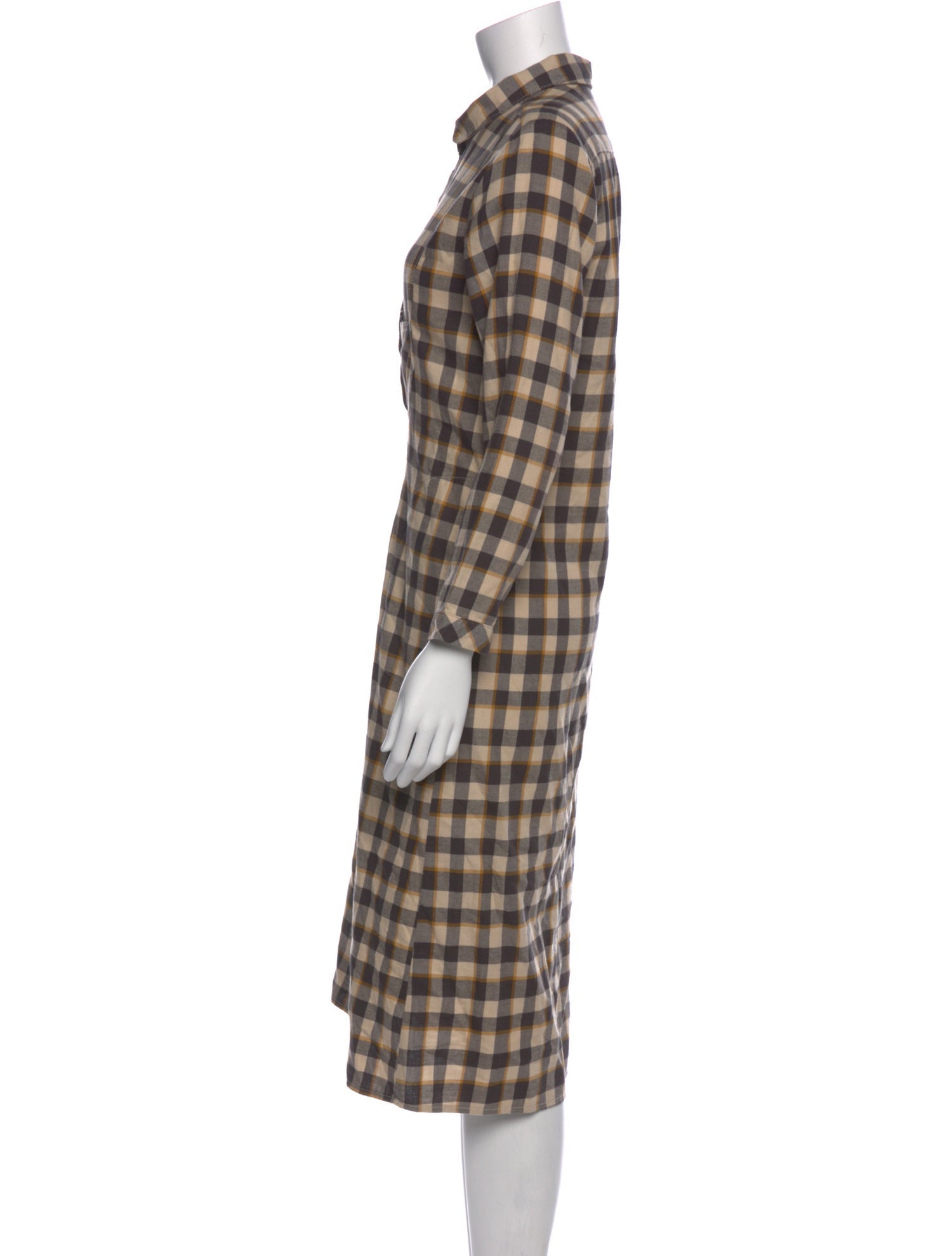 The Great Plaid Print Midi Length Dress