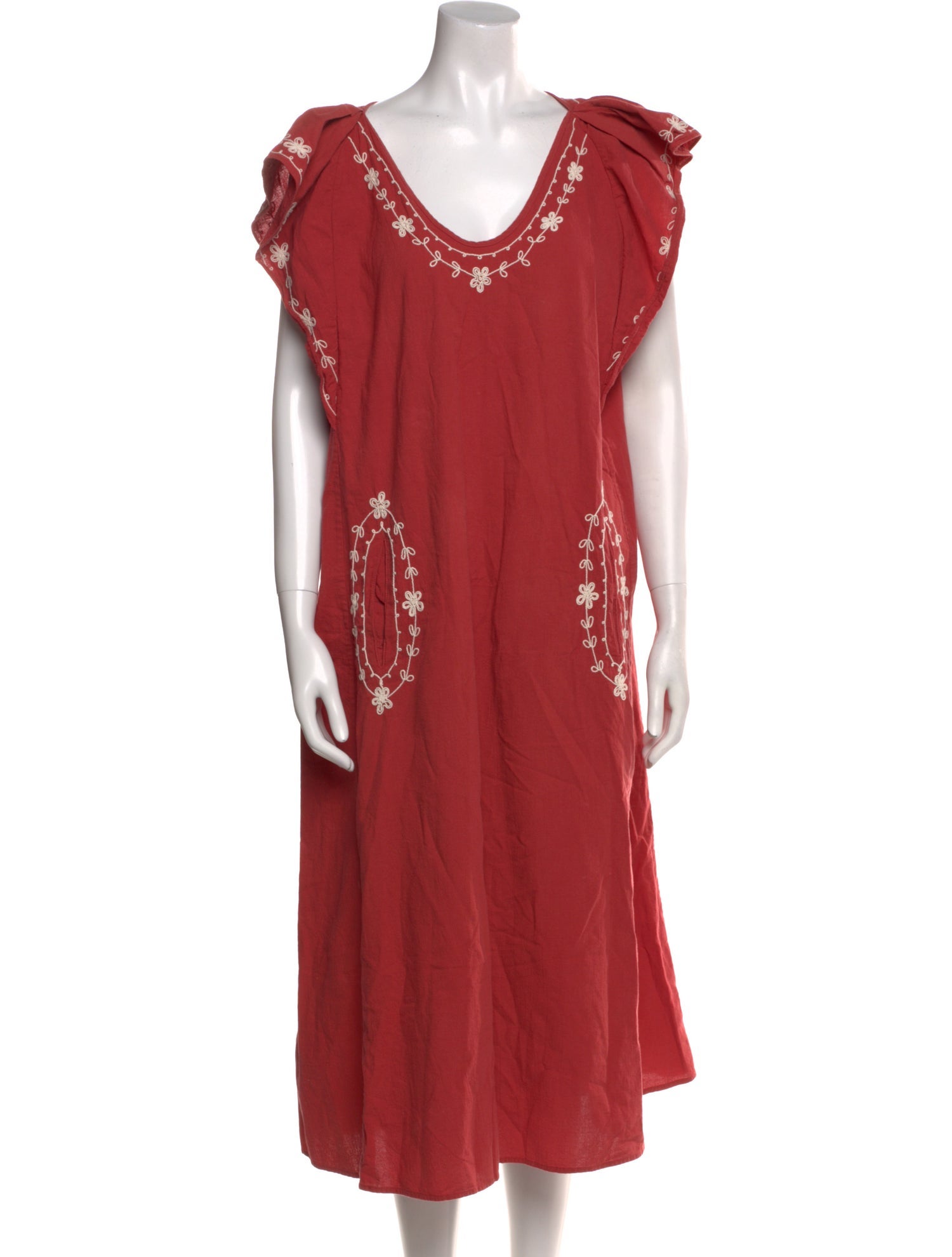 The Great V-Neck Midi Length Dress