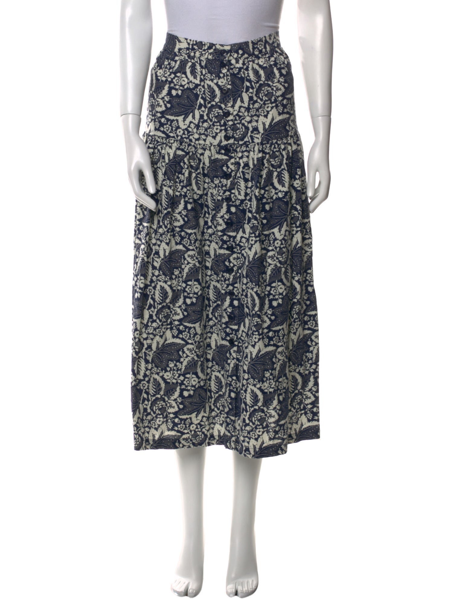 The Great Floral Print Midi Length Skirt