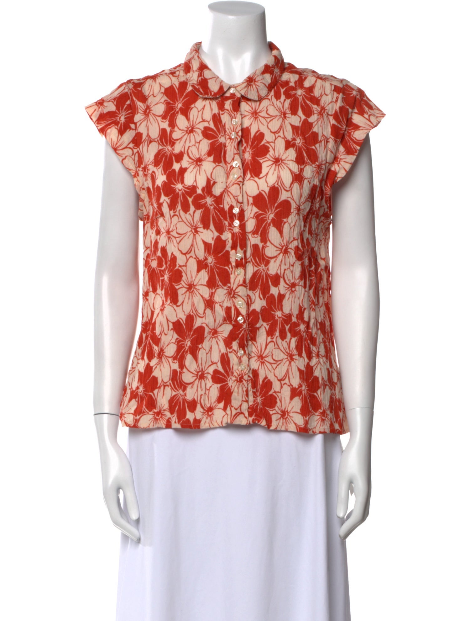 The Great Floral Print Short Sleeve Blouse