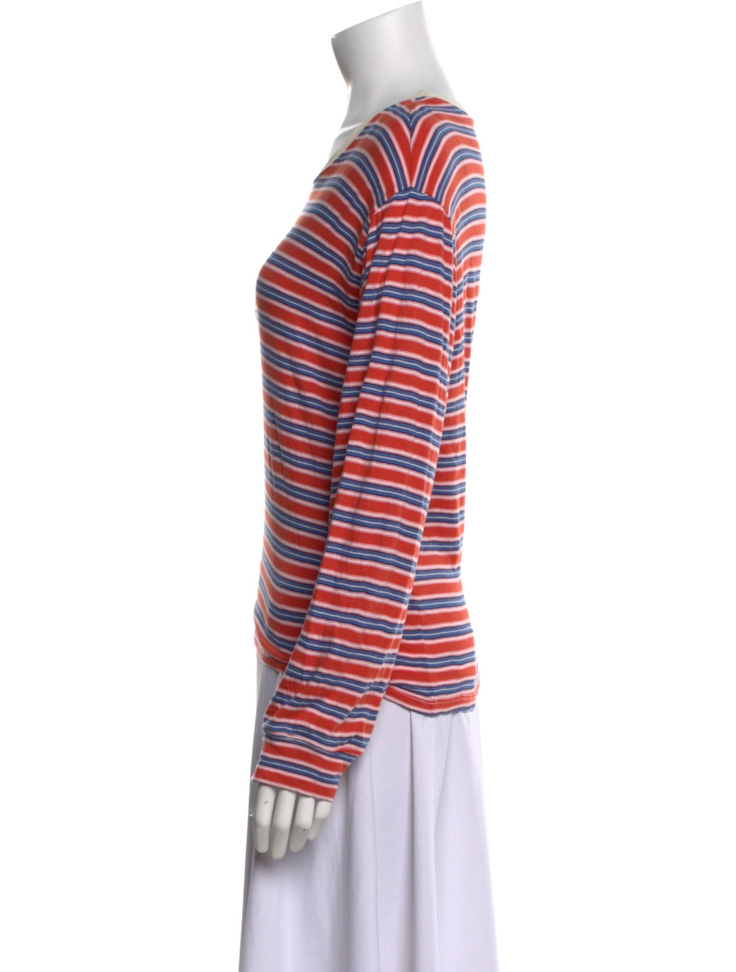 The Great Striped Scoop Neck T-Shirt