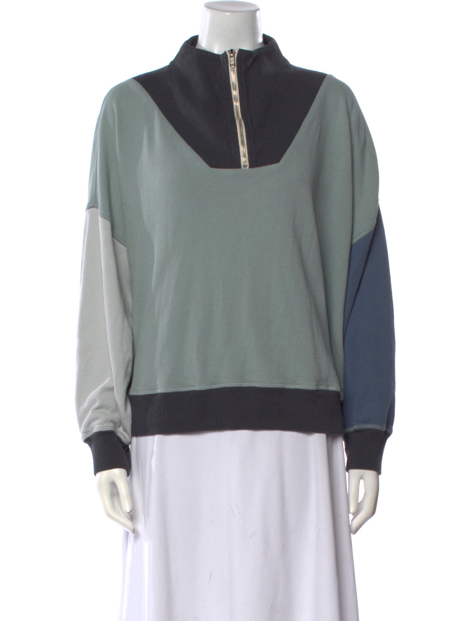 The Great Mock Neck Long Sleeve Sweatshirt