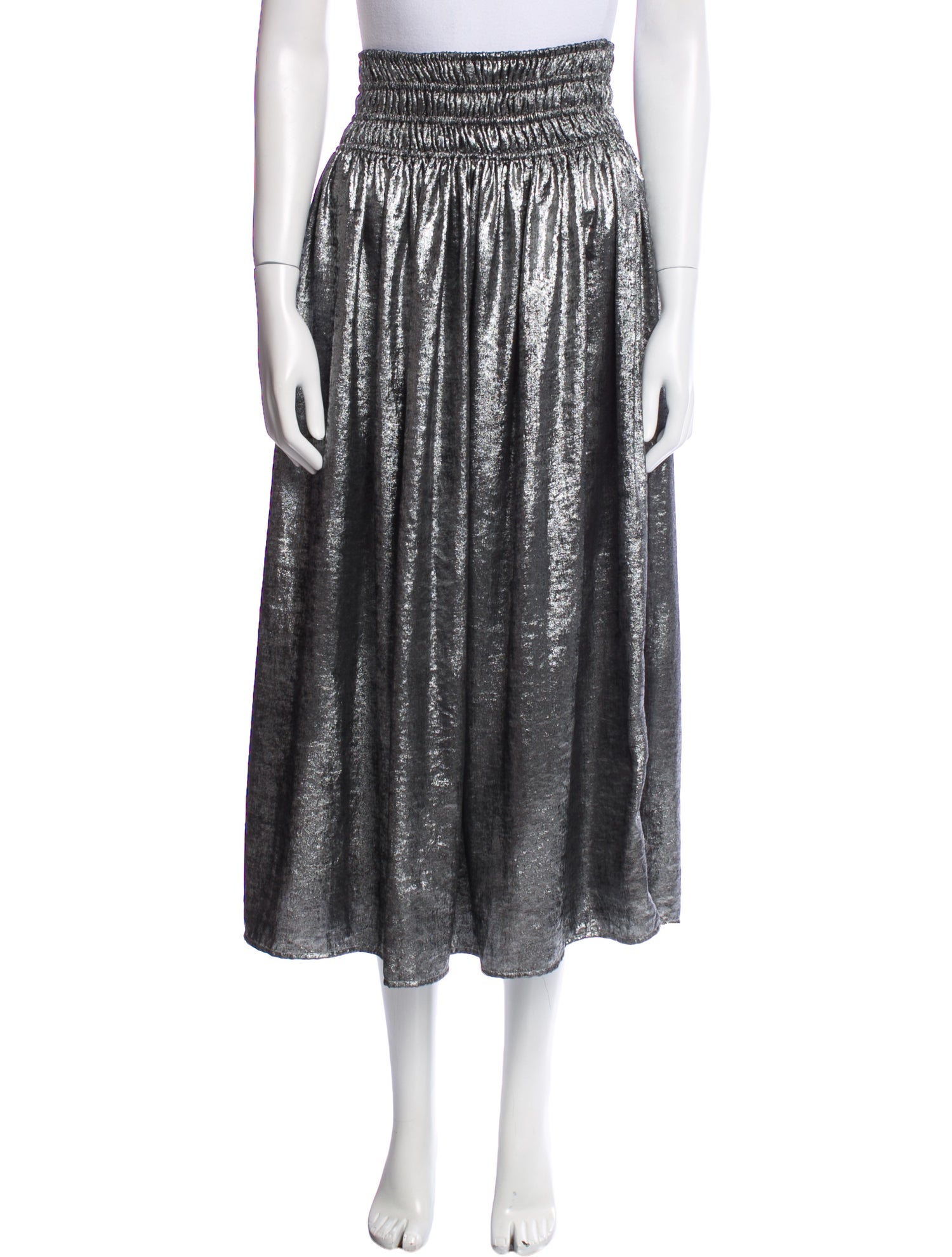 The Great Pleated Accents Midi Length Skirt