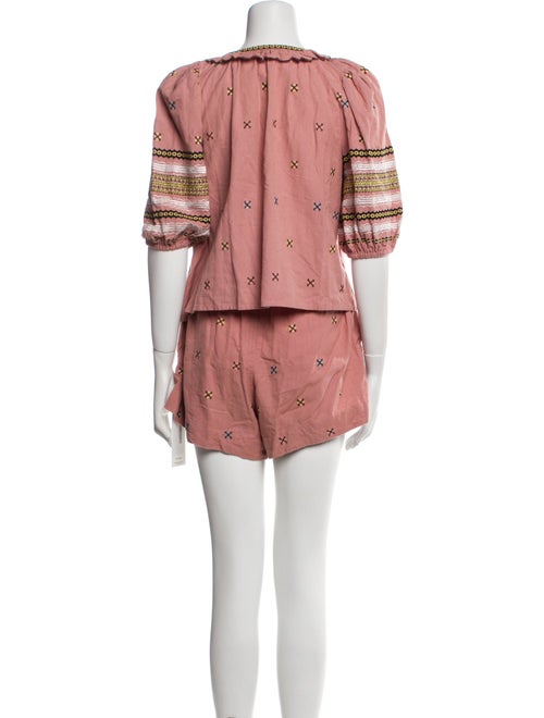 The Great Printed Embroidered Accent Short Set