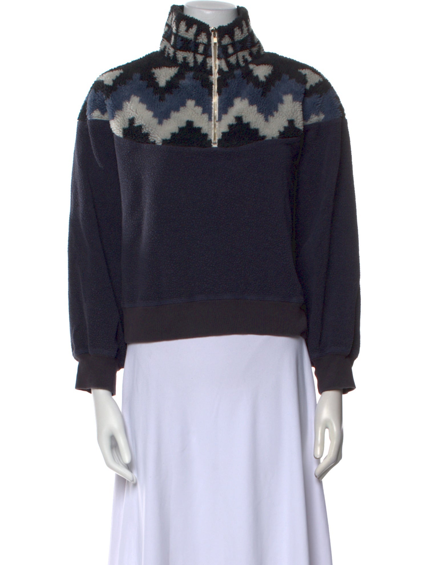 The Great Printed Mock Neck Sweatshirt