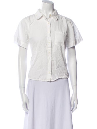 The Great Short Sleeve Button-Up Top