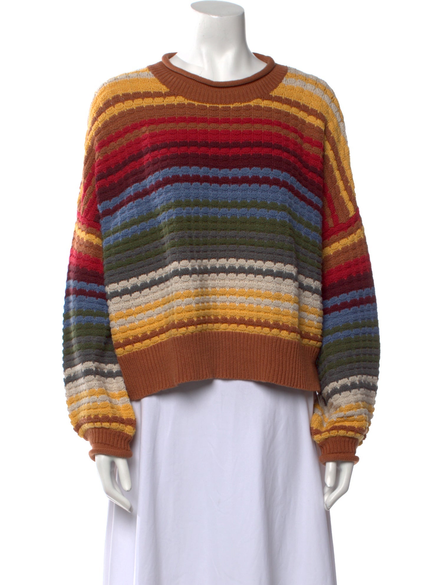 The Great Striped Crew Neck Sweater